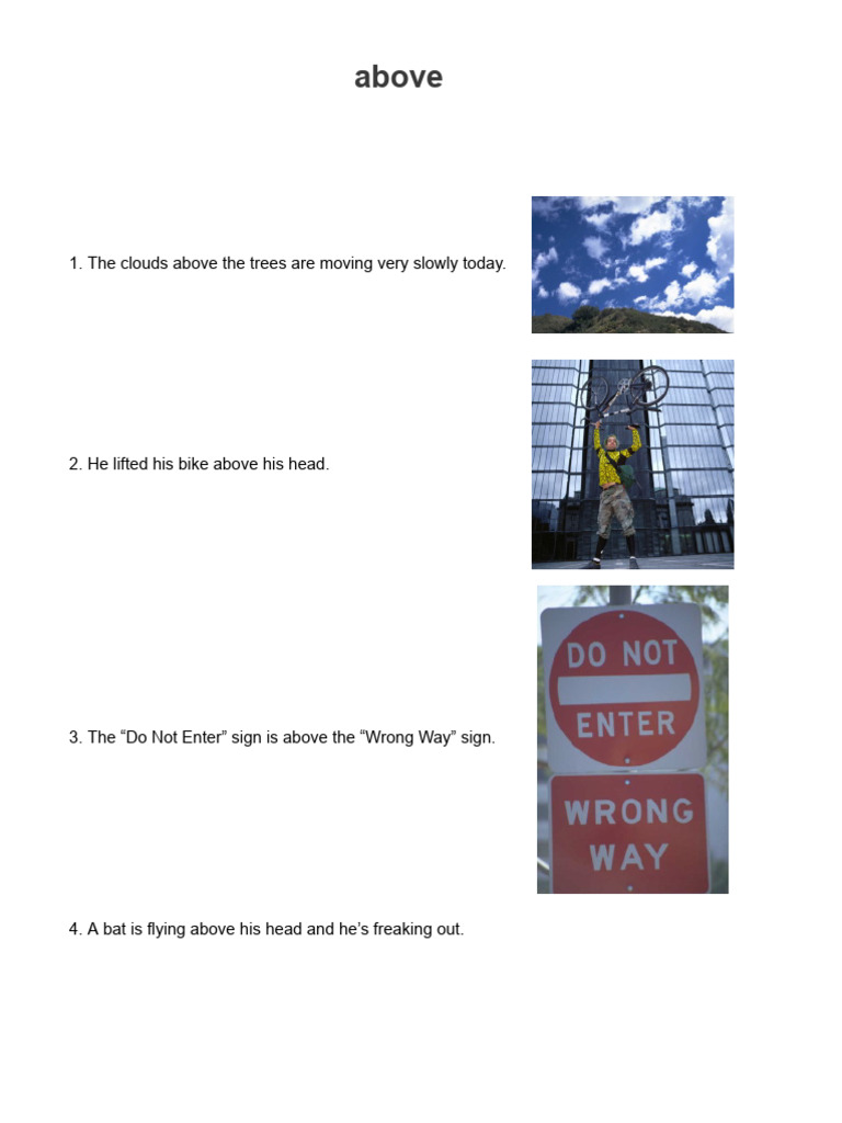Above - Learn American English Online | PDF