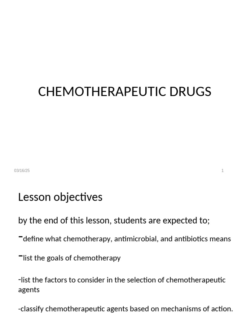 Chemotherapy | PDF | Penicillin | Beta Lactamase