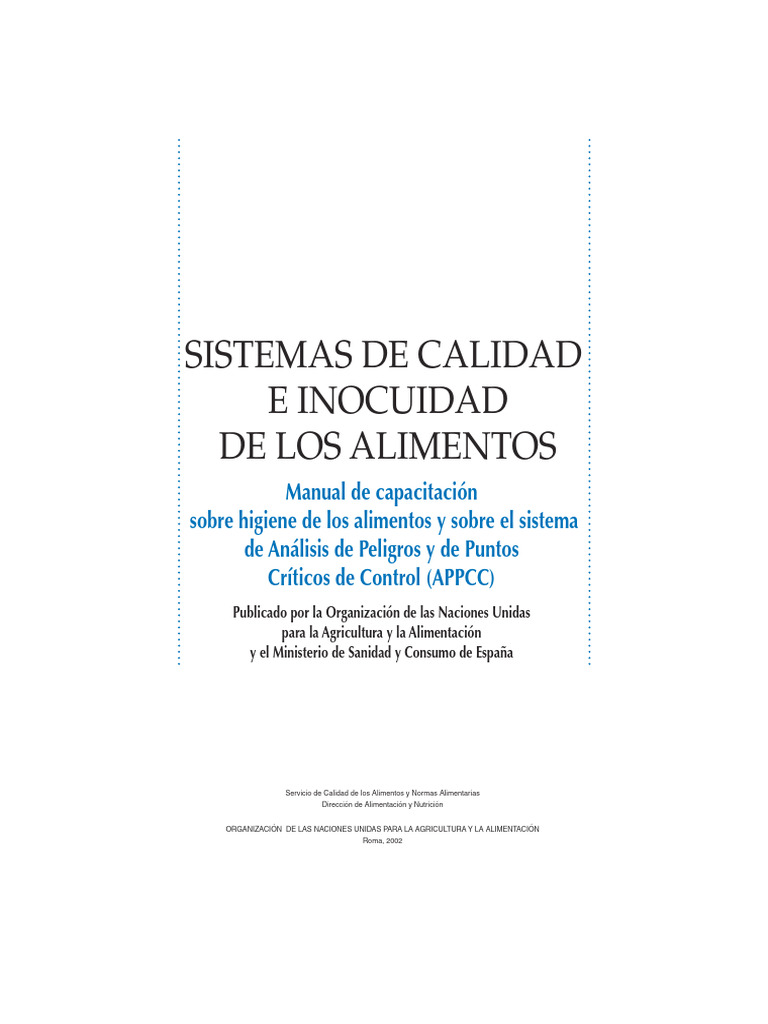 Capacitación en Inocuidad Alimentaria APPCC | PDF | Análisis de Riesgo ...