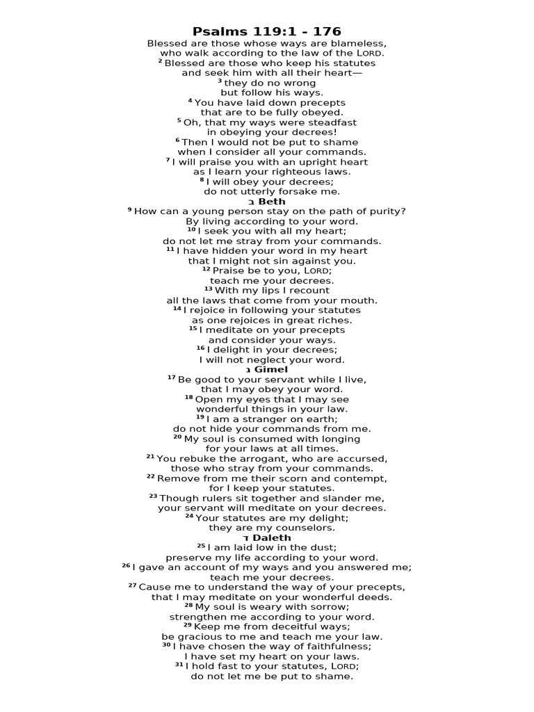 Psalms 119 | PDF
