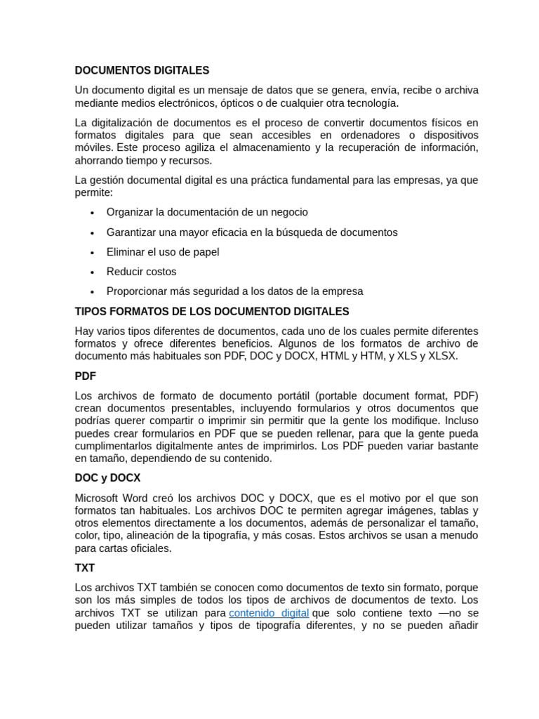 Formatos de Documentos Digitales | PDF | Formatos de archivo de ...