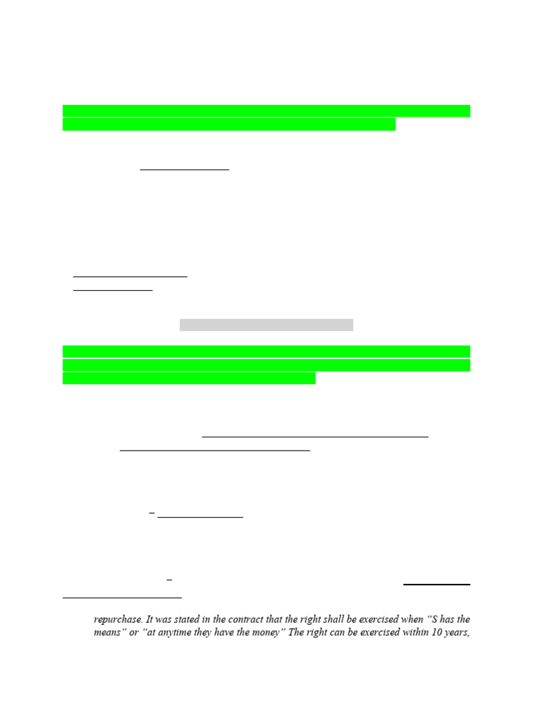 Conventional Redemption in Sales Law | PDF | Lease | Payments