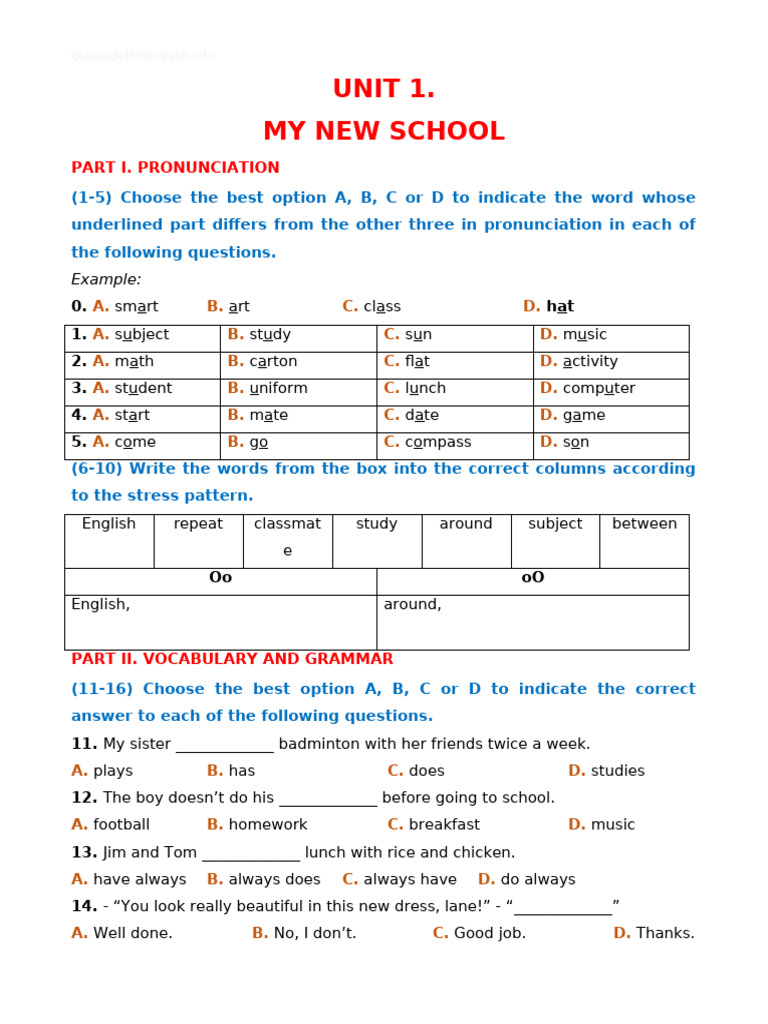 English Language Exercises for Students | PDF