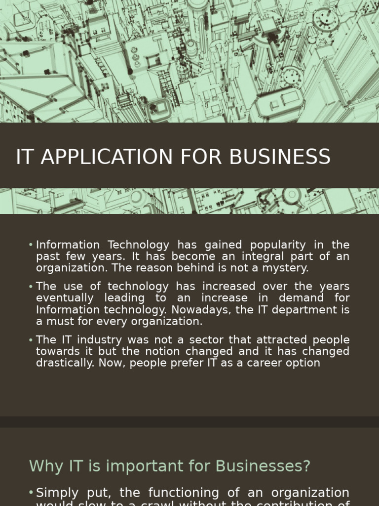 It Application For Business | PDF | Internet Of Things | Cloud Computing