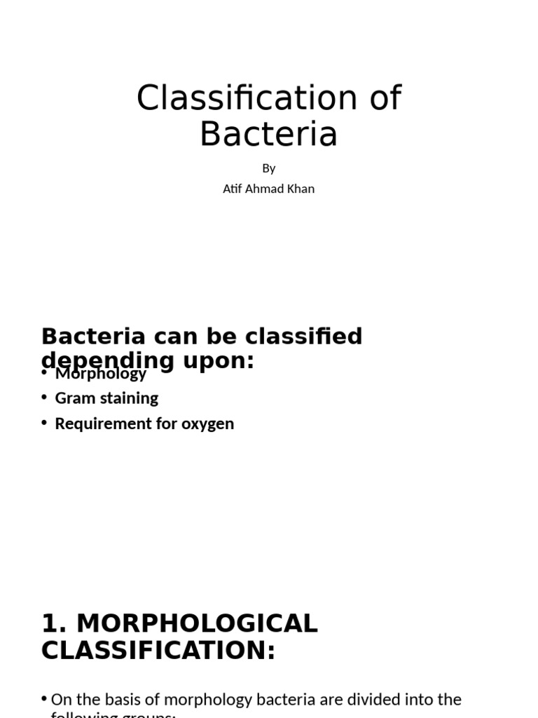 Classification of Bacteria Types | PDF | Gram Positive Bacteria | Bacteria
