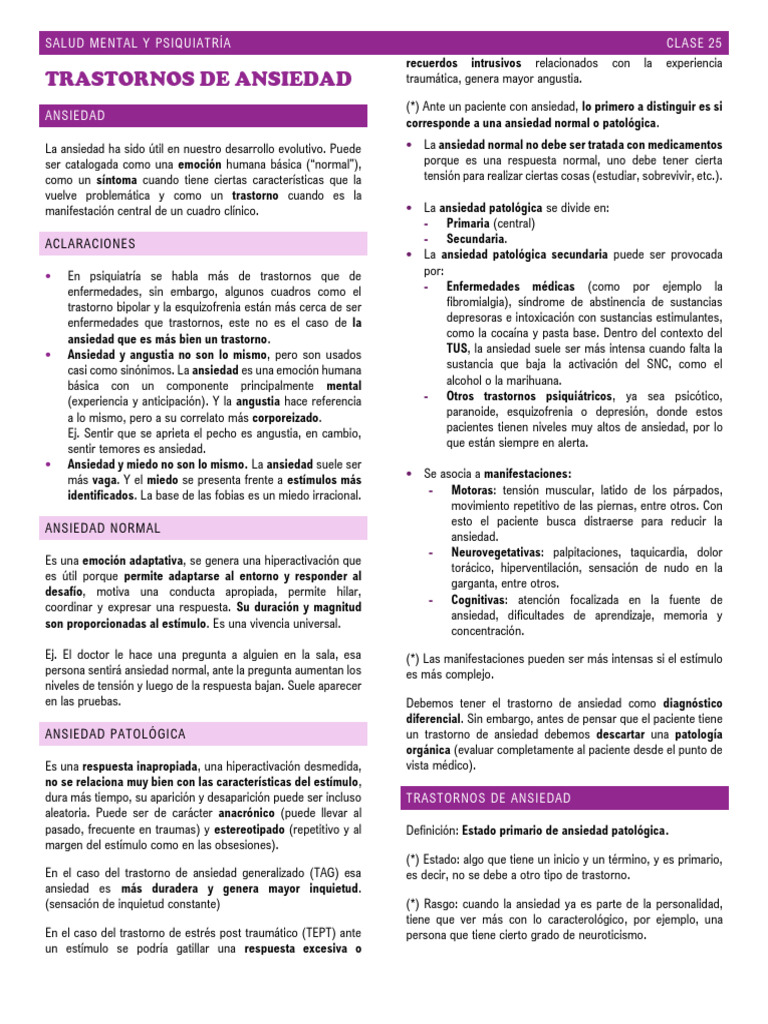 Trastornos de Ansiedad: Guía Completa | PDF | Ansiedad | Trastorno de ...