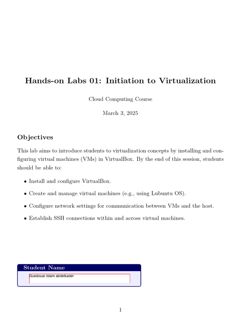 Virtualization Lab: Install & Configure VMs | PDF | Virtual Machine ...