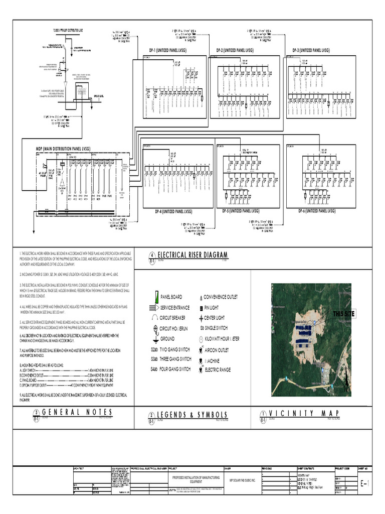 Electrical Installation Plan for Manufacturing | PDF | Power ...