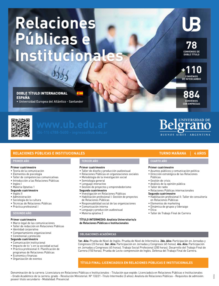 Plan de Estudios Licenciatura en RRPP | PDF | Relaciones públicas ...