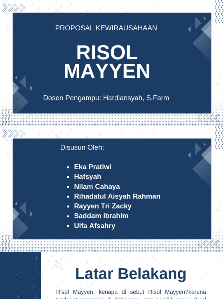 Proposal Usaha Risol Mayyen 2025 | PDF