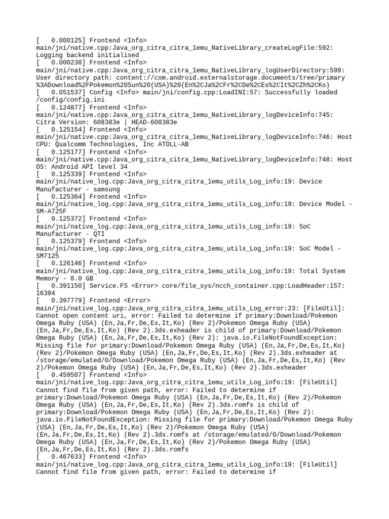 Citra Emulator Log Analysis on Android | PDF | Computer Architecture ...
