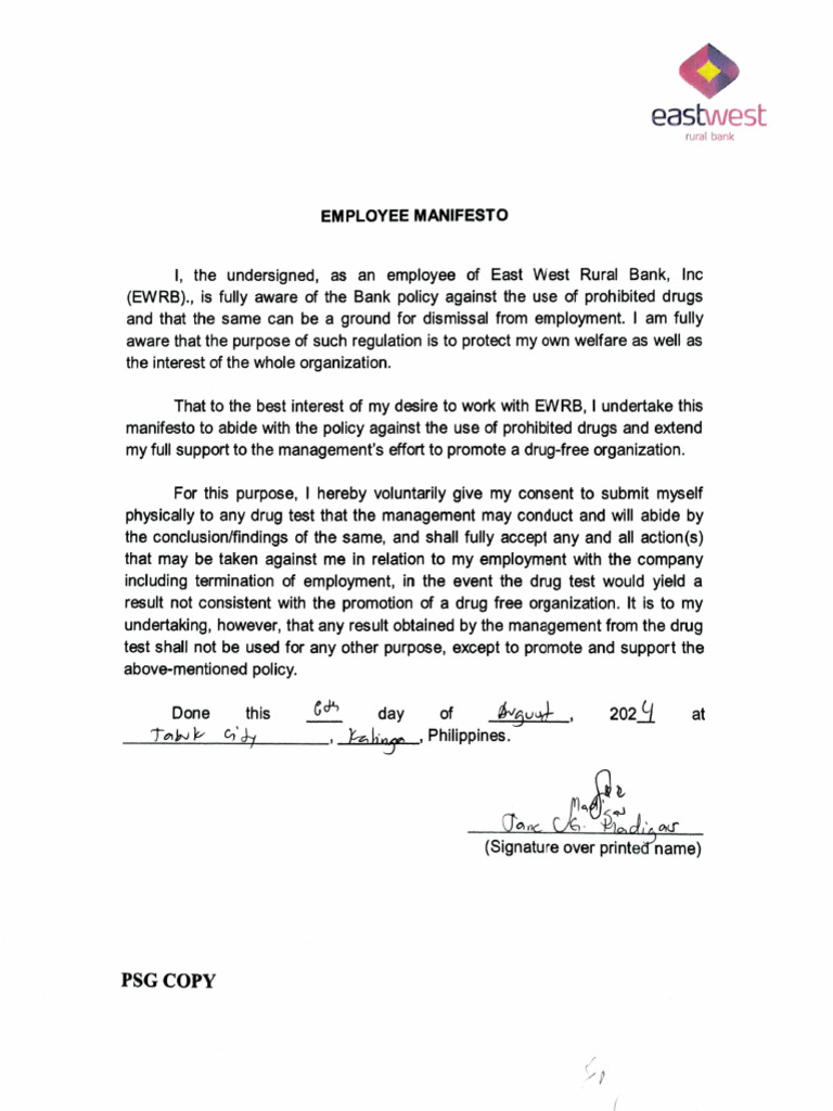 Employee manifesto pdf