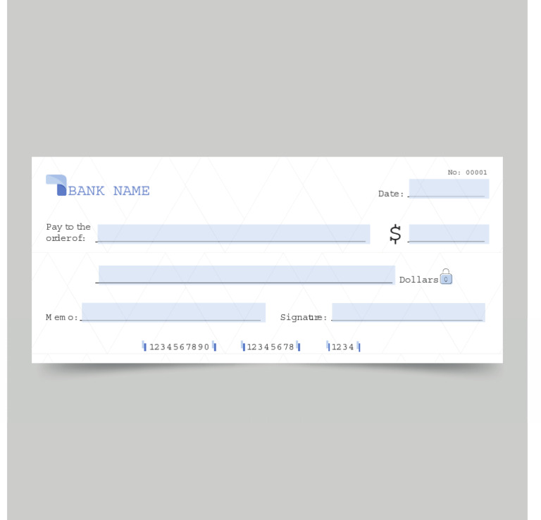 Bank Check Template Example | PDF