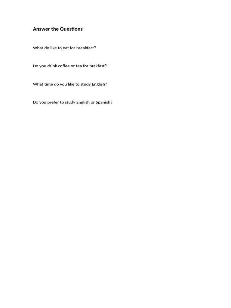 Answer The Questions | PDF