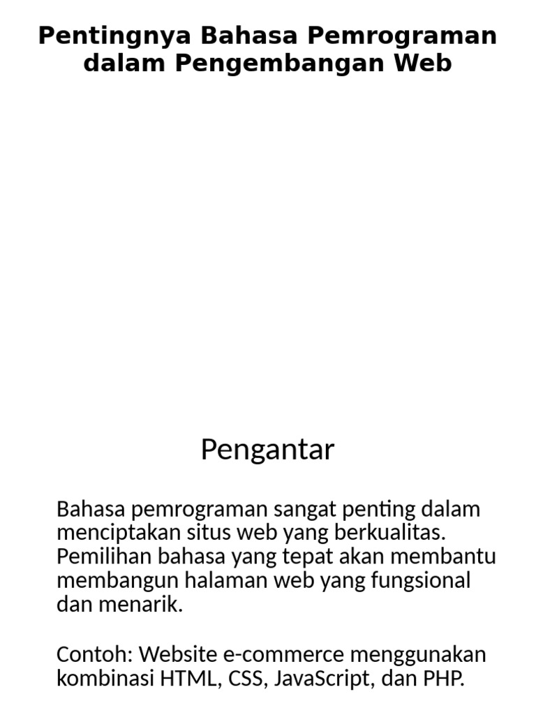 Tugas PPT Bahasa Pemrograman | PDF