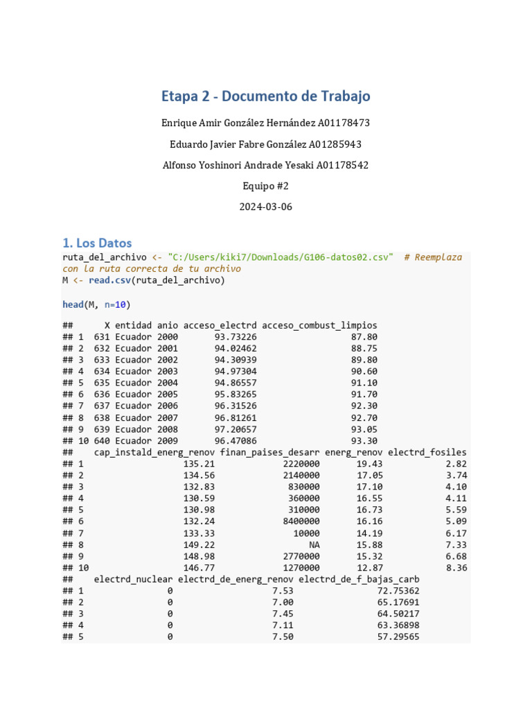 Etapa2 Documento de Trabajo | PDF