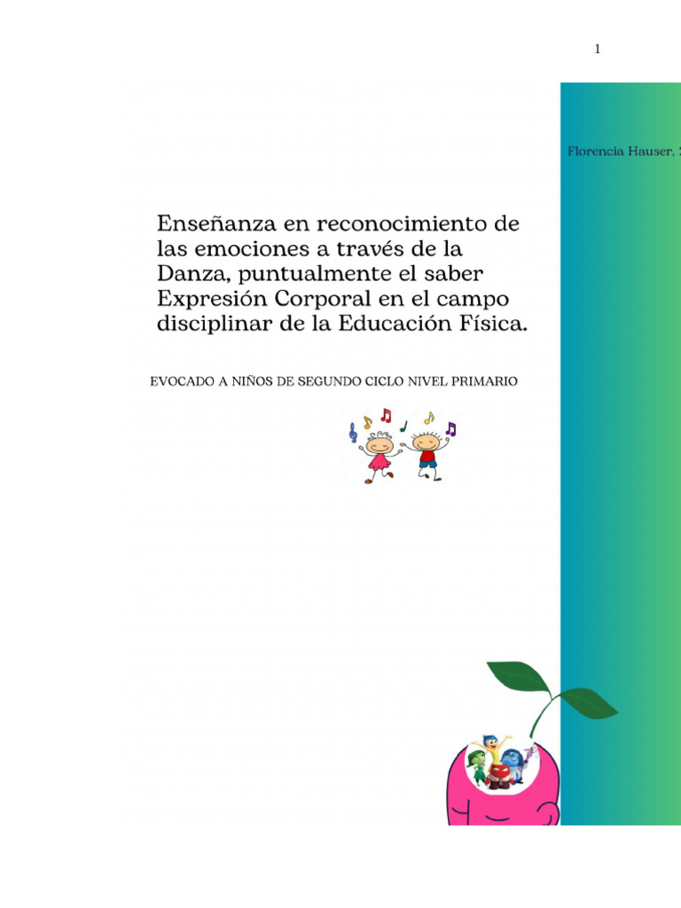 Importancia de la Danza en Educación Física | PDF | Bailes | Las emociones