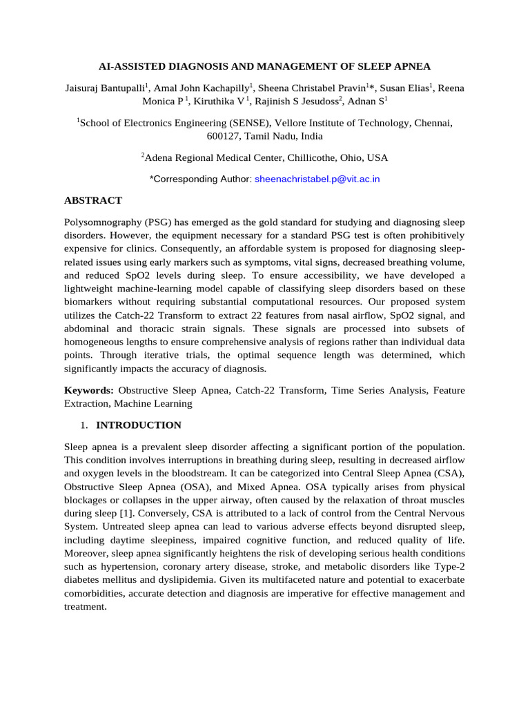 Revised Sleep Apnea Paper | PDF | Sleep Apnea | Time Series