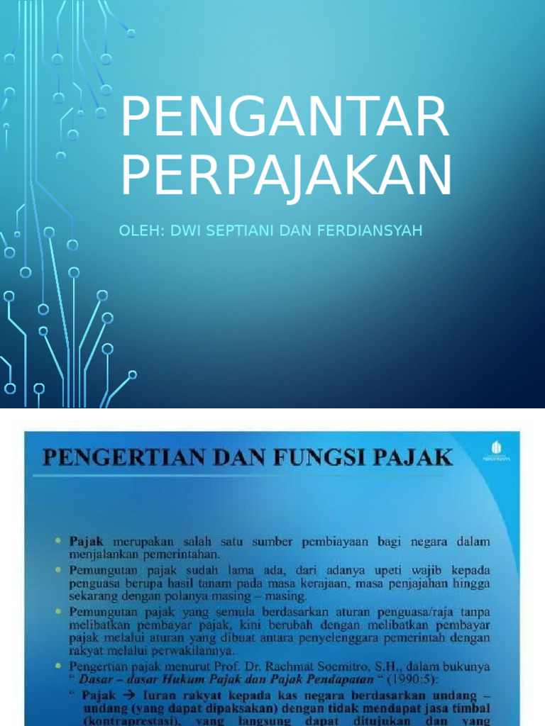 Pertemuan 1 - Pengantar Perpajakan | PDF
