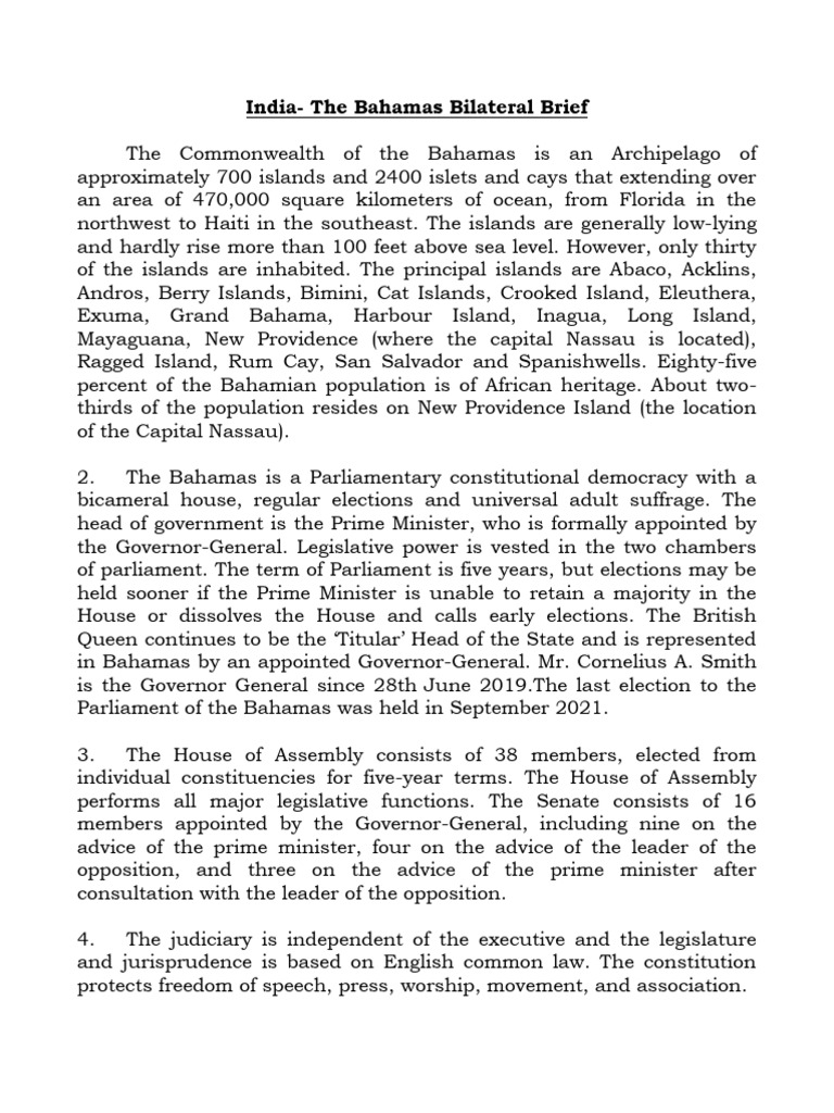 Bahamas | PDF | The Bahamas | Economies