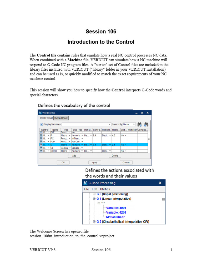 Configuring VERICUT Control Variables | PDF | Macro (Computer Science ...
