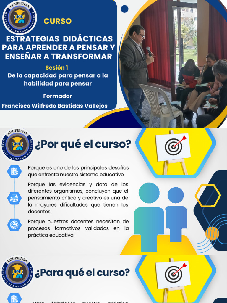 Curso "Estrategias Didácticas para Aprender A Pensar y Enseñar A ...