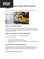 Road Accident Report Writing Guide | PDF