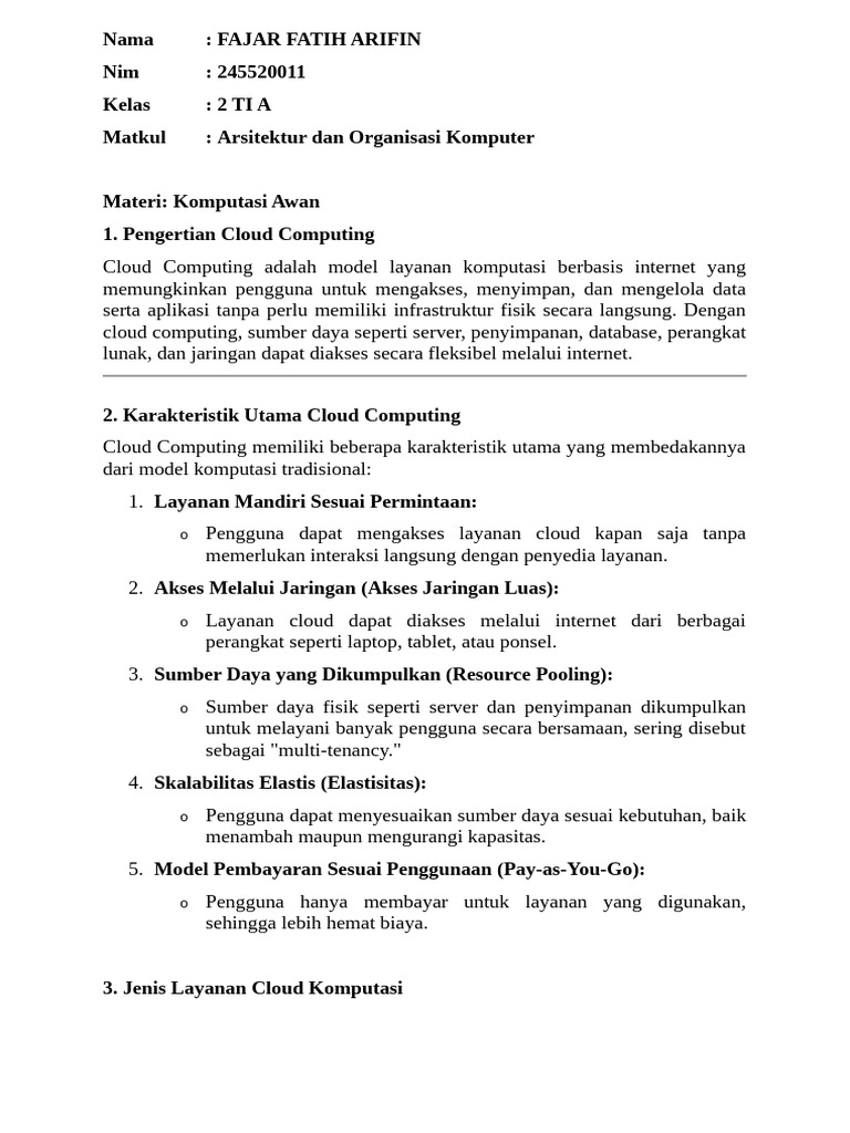 Panduan Lengkap Cloud Computing dan Storage | PDF