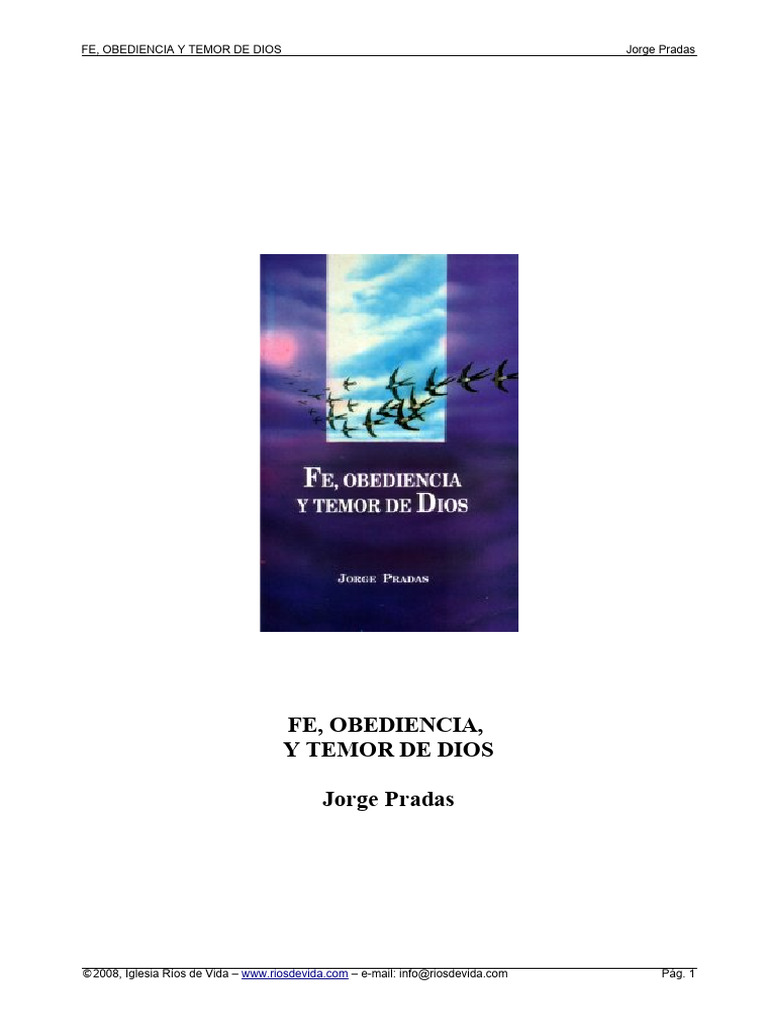 Fe, Obediencia y Temor de Dios | PDF | Iglesia cristiana | Fe