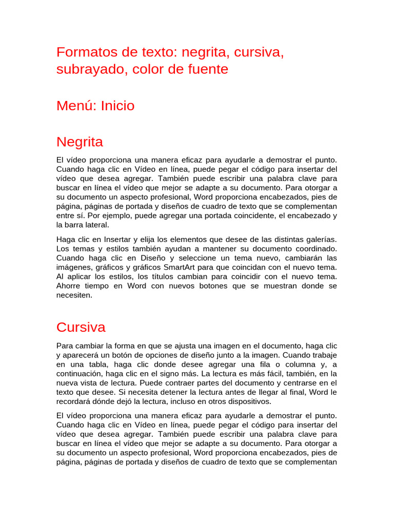 Formatos y herramientas en Word | PDF | Vídeo | Informática