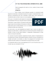 Velocidad Del Sonido en El Aire