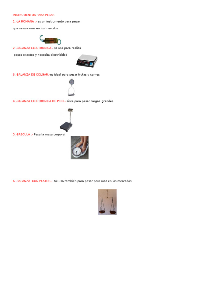 Instrumentos para Pesar | PDF