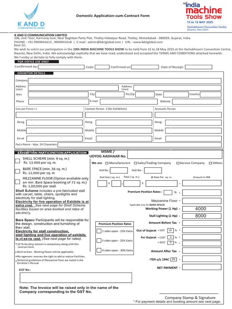 Contract Form | PDF | Indemnity