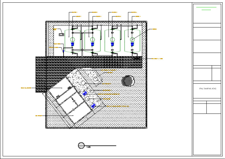 Layout IPAL Biofilm Palembang | PDF