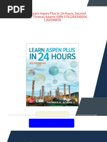 (Ebook) Learn Aspen Plus in 24 Hours, Second Edition by Thomas Adams ISBN 9781264266654, 1264266650 - Download the ebook now for full and detailed access