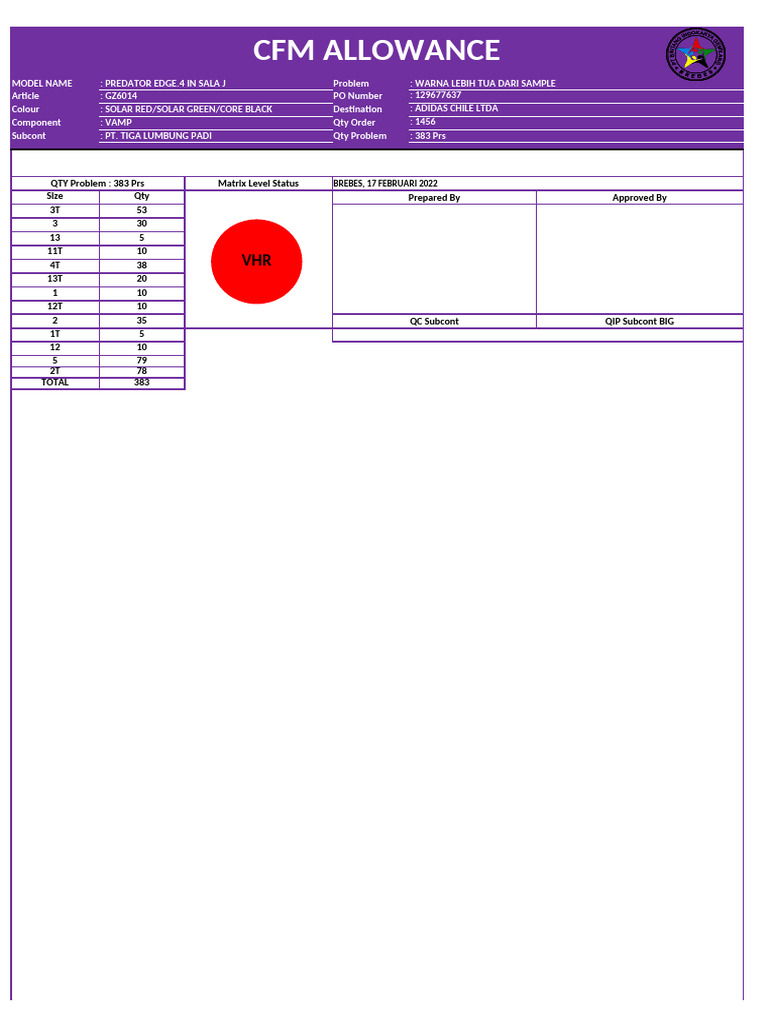 CFM Allowance | PDF