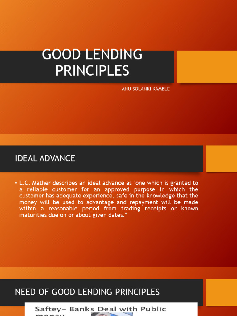 Principles of Good Lending Explained | PDF | Loans | Banks