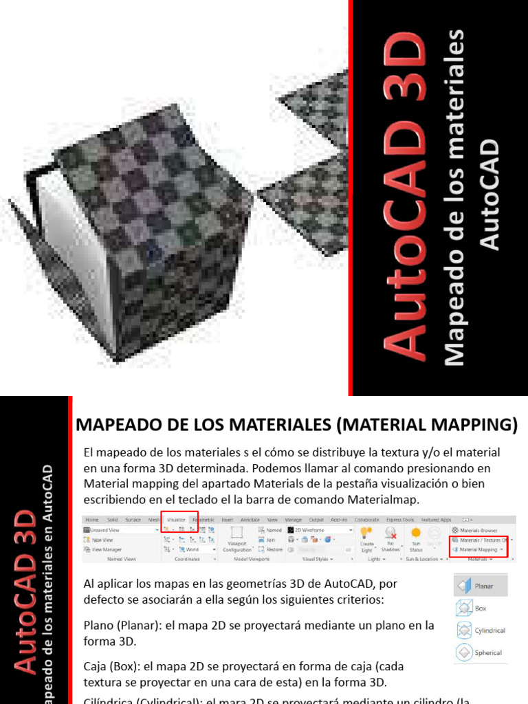 Mapeado de Materiales en AutoCAD | PDF