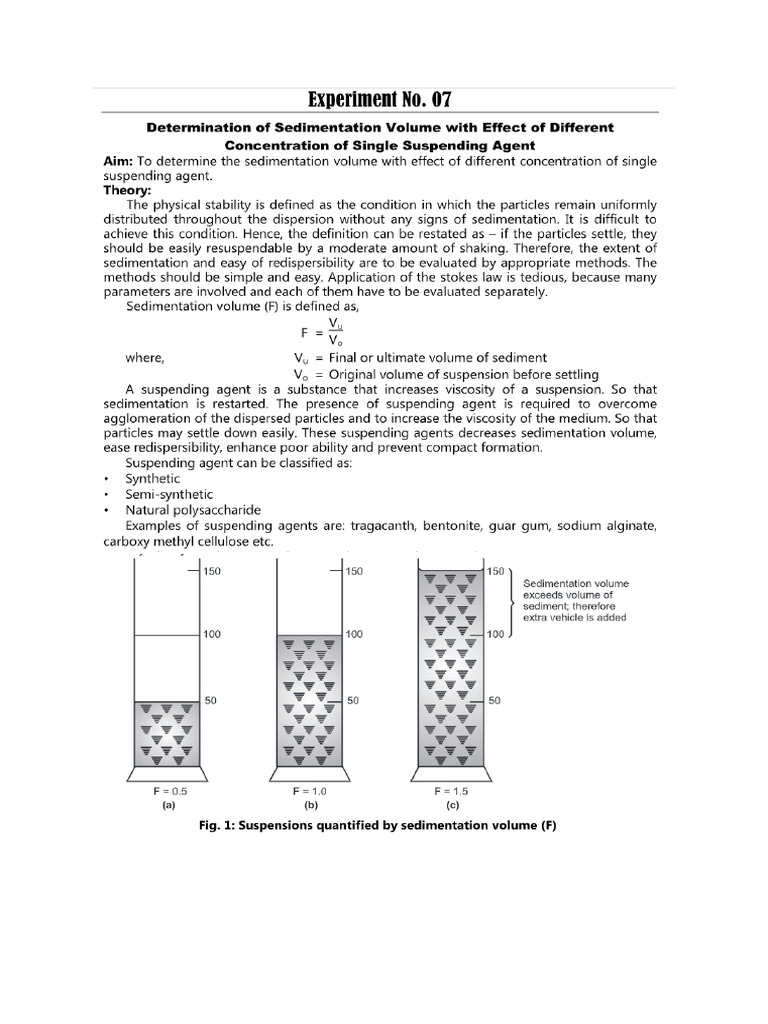 Exp 7 Sedimentation2 | PDF