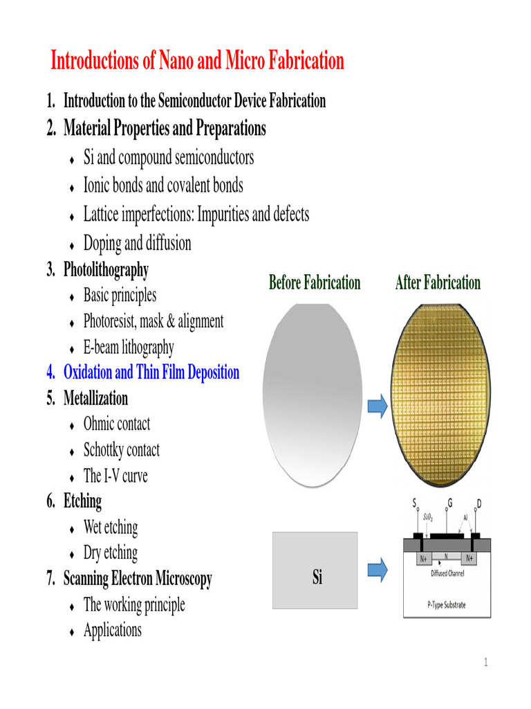 4 - Oxidation and Thin Film Deposition | PDF | Chemical Vapor ...