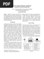 Speech Coding and Phoneme Classification Using Matlab and Neuralworks