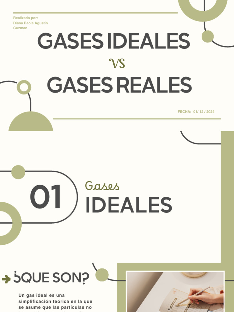 Comparativa de Gases Ideales y Reales | PDF | Gases | Ciencias fisicas