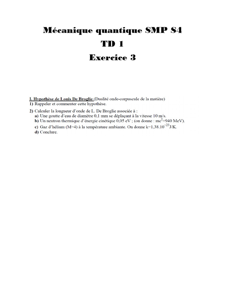 TD1 - Exercice 3 | PDF