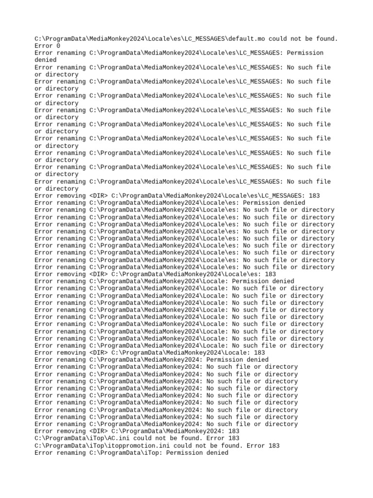 Error Log | PDF | Directory (Computing) | Directories