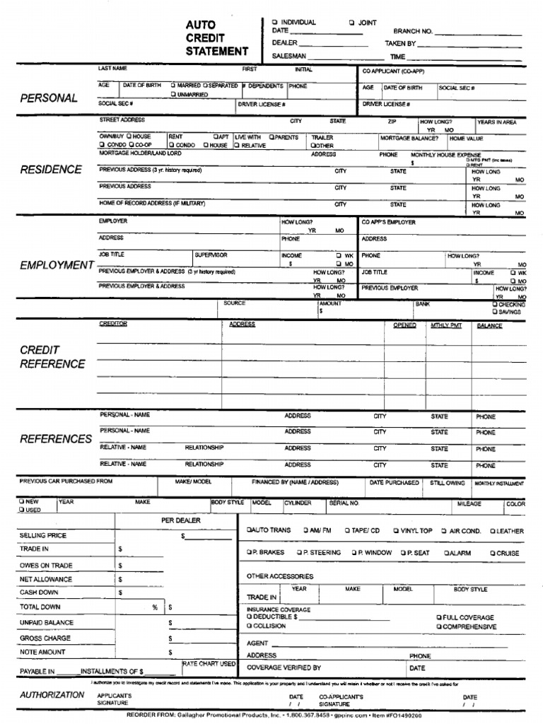 New Credit App | PDF