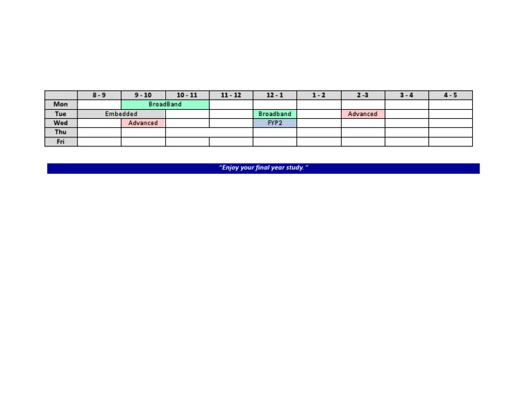 Time Table | PDF