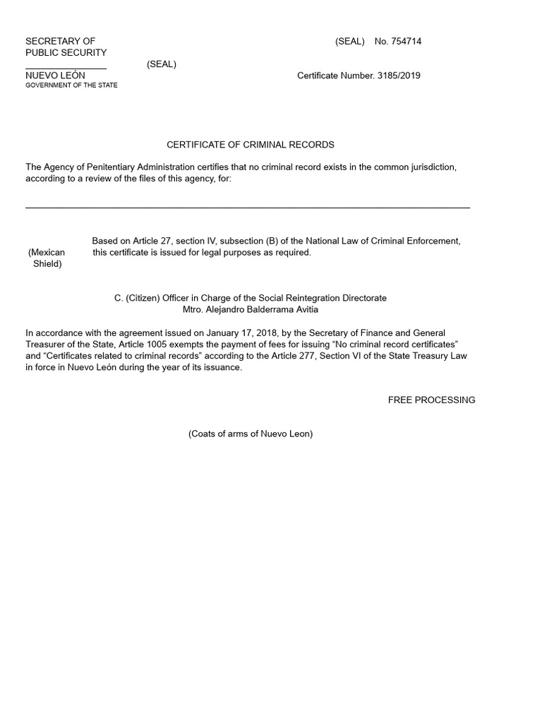 t6 Criminal Records | PDF