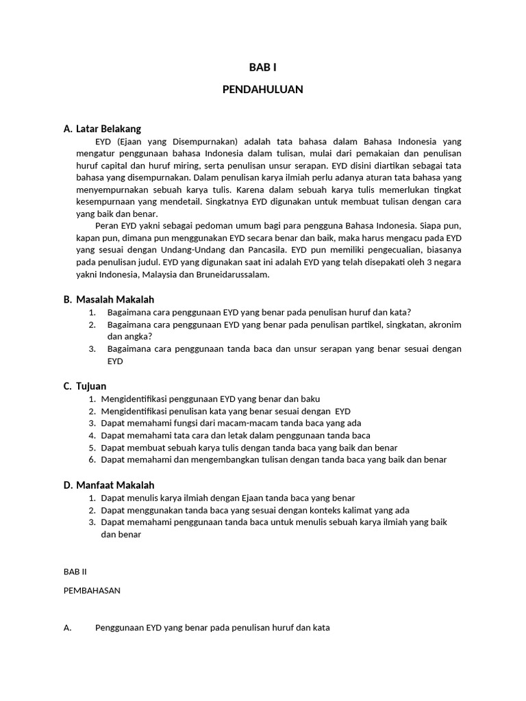 Panduan Lengkap EYD dalam Penulisan | PDF