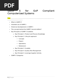 GAMP 5 for GxP Compliant Computerized Systems