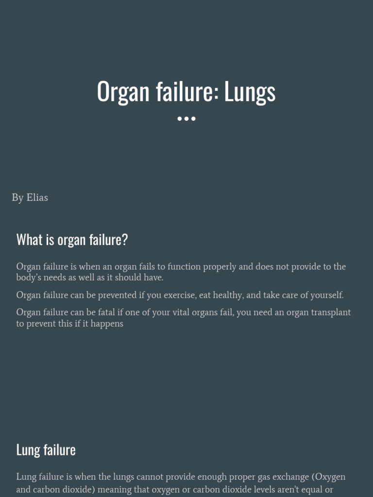 Understanding Lung Failure and Transplants | PDF